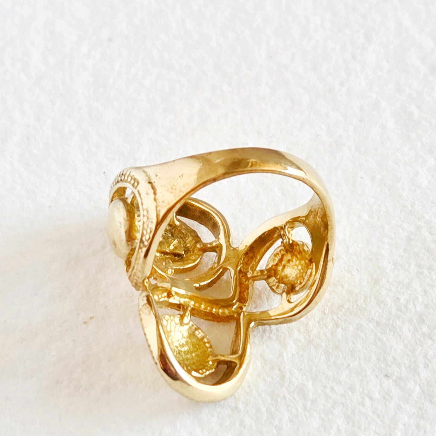 Solid Brass Baroque Ring