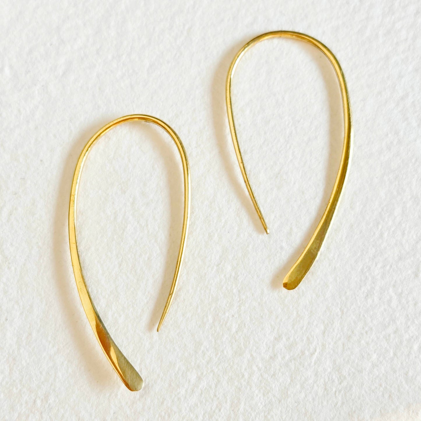 Brass Wire Arc Earrings