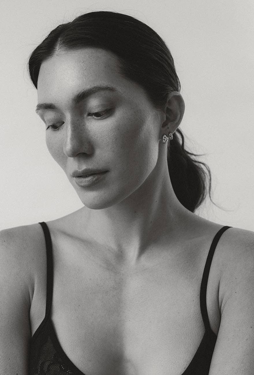 Crescent Earrings Sterling Silver