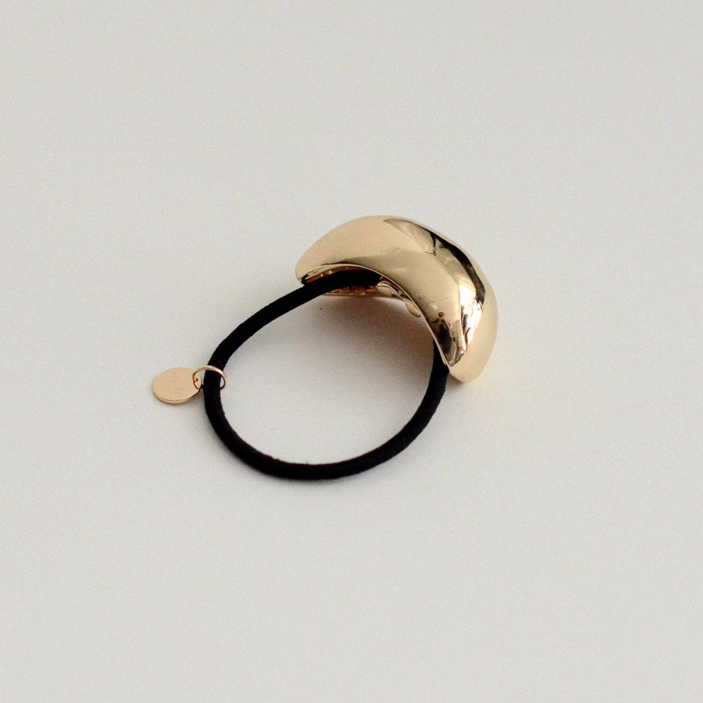 Bold Crescent Metal Cuff Hair Tie | Gold