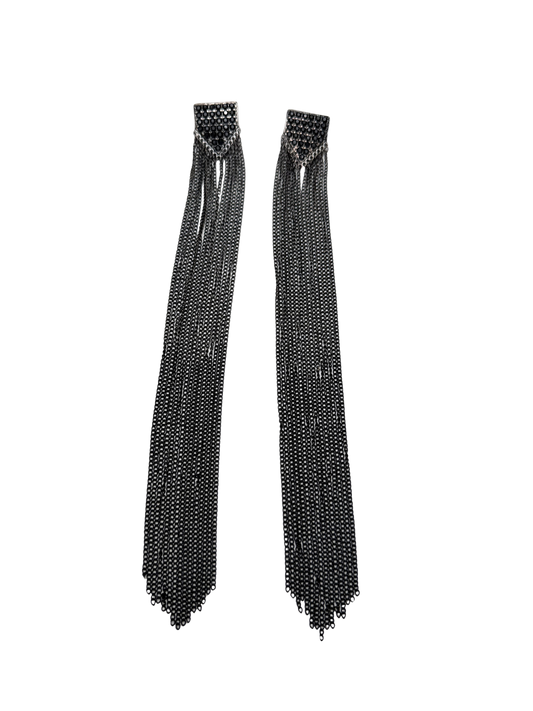 Black Long Chain Earrings