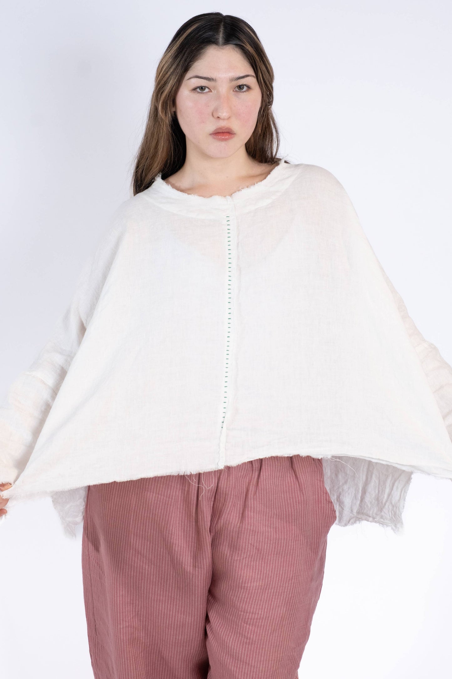 Linen Embroidered Top