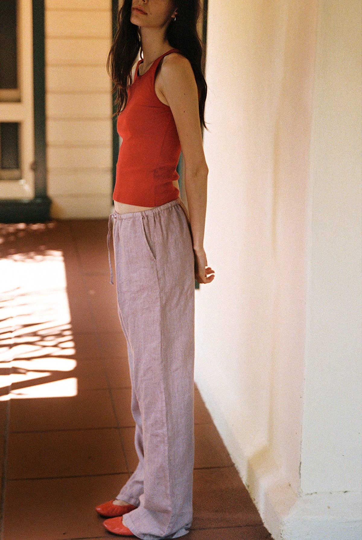 Linen Drawstring Pant
