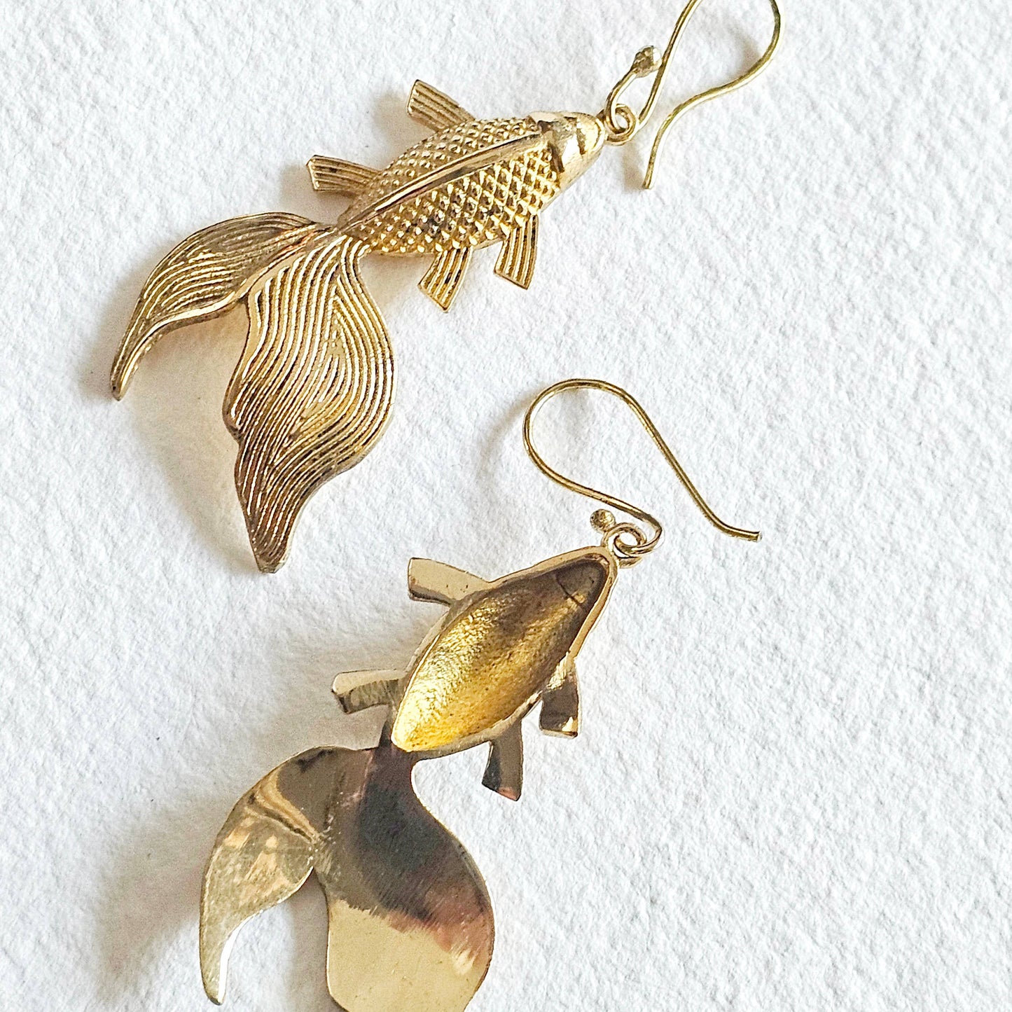 Brass Koi Handmade Earrings