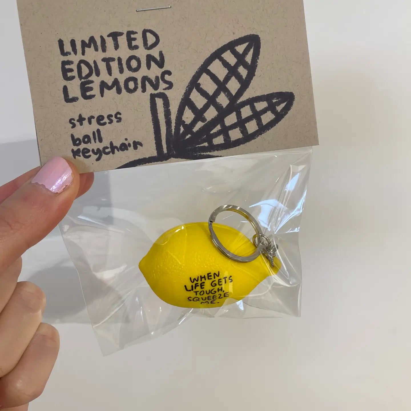 Lemon Stress Ball Keychain