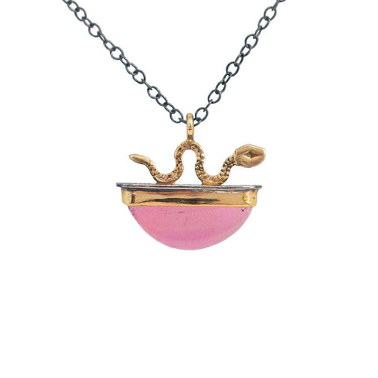 Pink Tourmaline Viper Necklace
