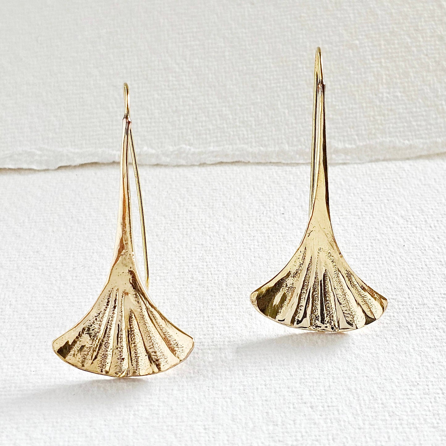 Brass Handmade Drop Flair Earrings