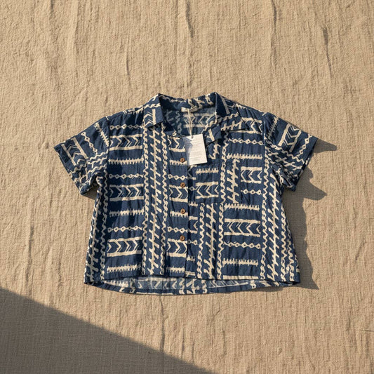 Indigo Camp Crop