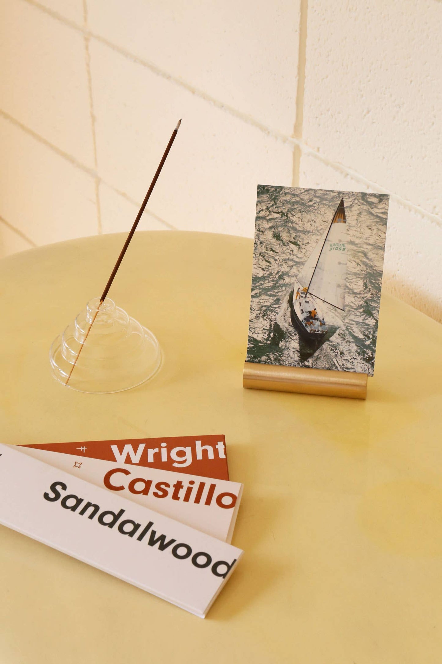 Glass Meso Incense Holder - Clear