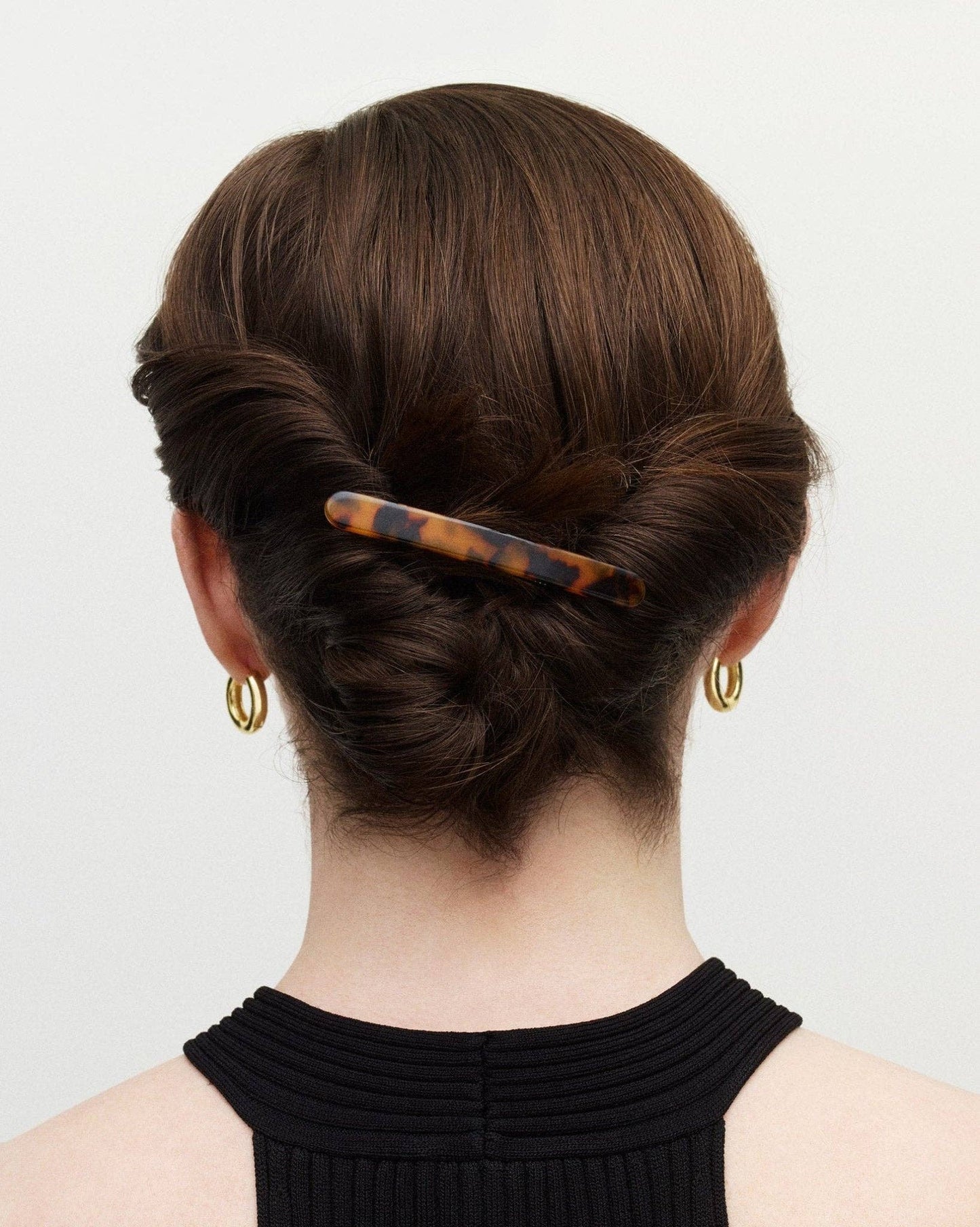 Midi Paris Barrette in Midnight Horn