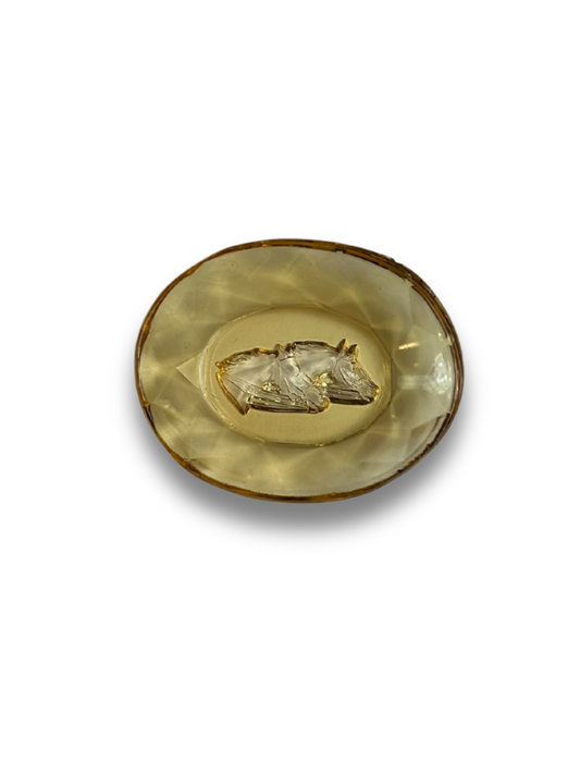 Horses Czech Glass Salt Cellars
