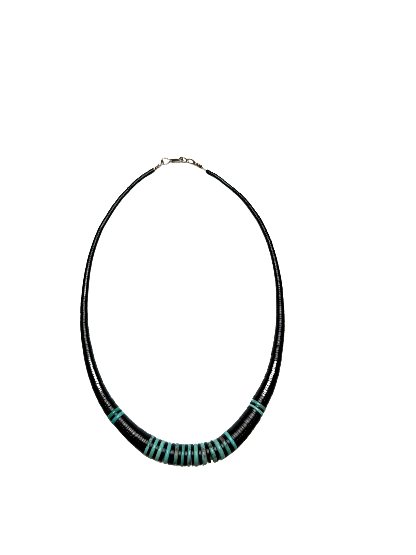 Turquoise & Black Jet Heishi Bead Necklace SDP Kewa