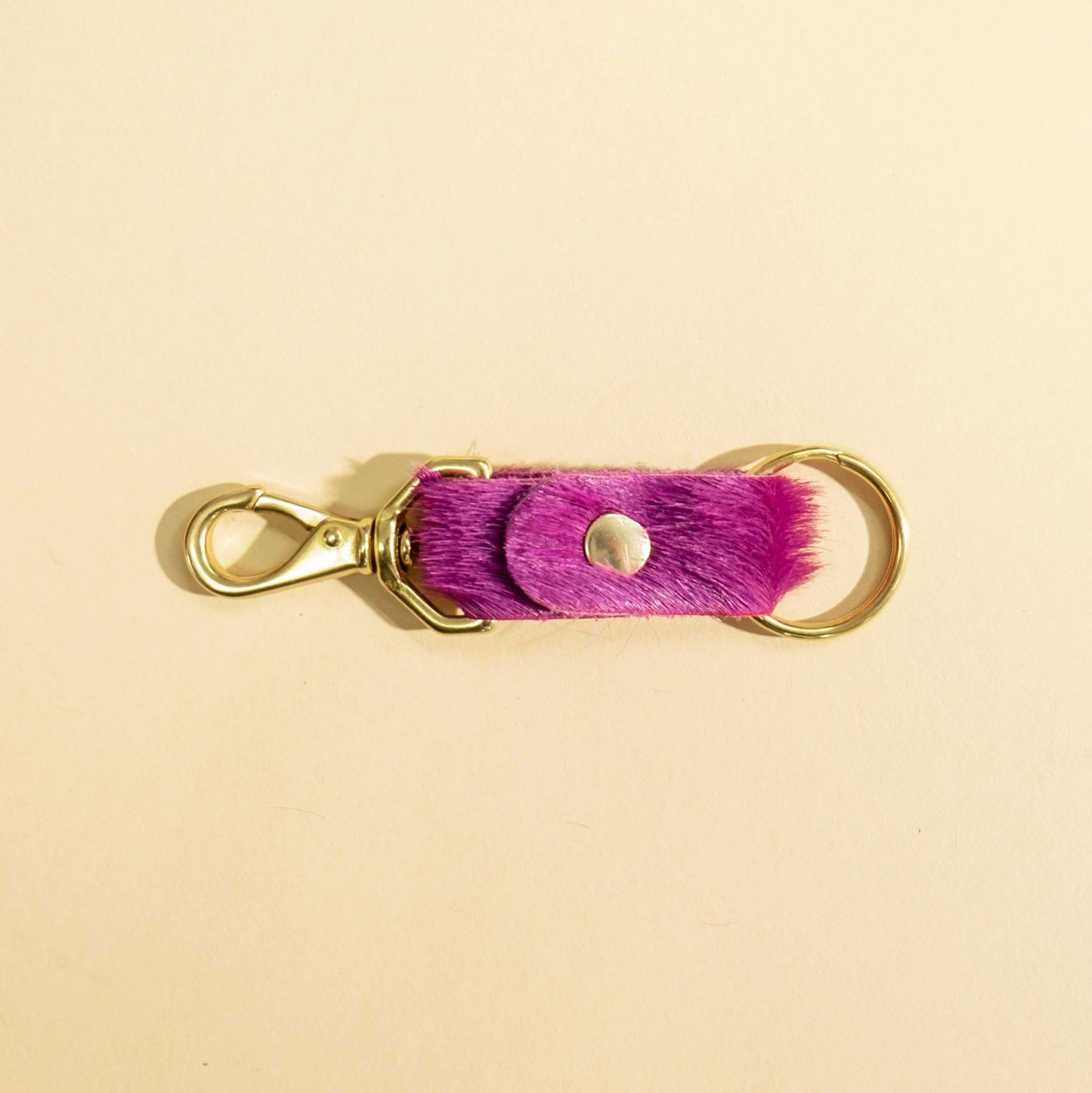 Keychain - Fuchsia Hair on Hide