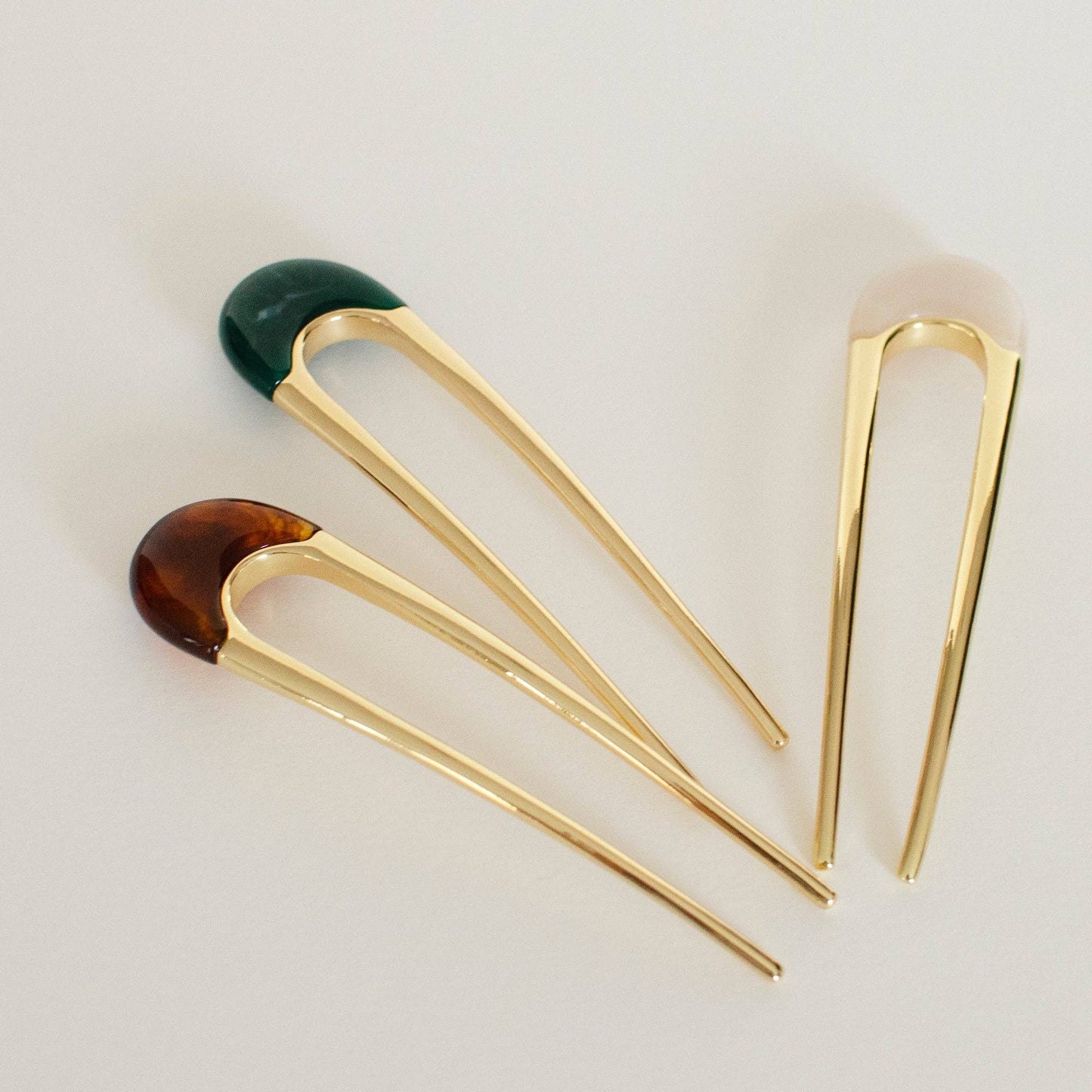 Lune Resin Hair Stick - Rose