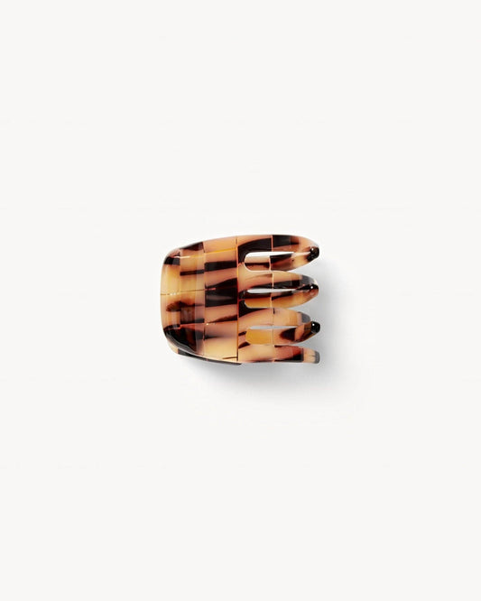 Mini Claw in Blonde Checker
