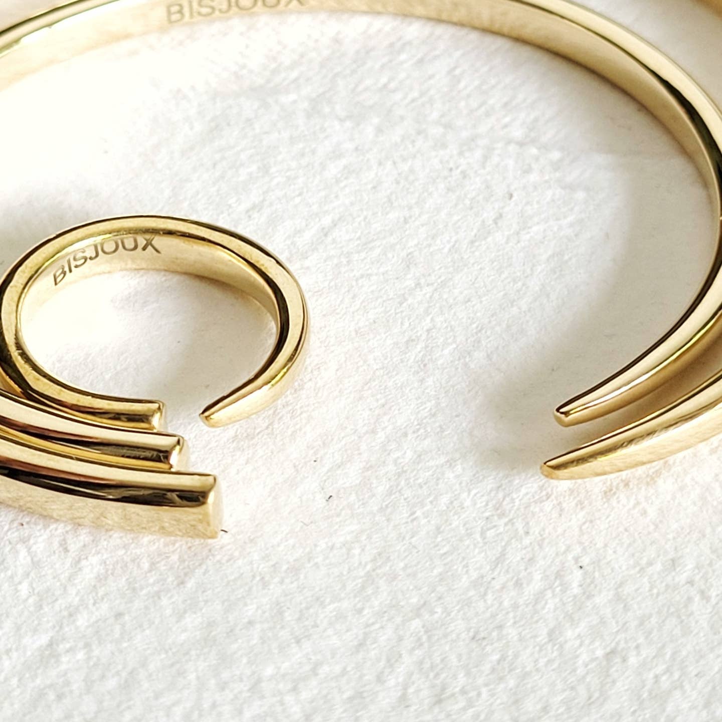 Brass simple tapered ring band stacking Bisjoux
