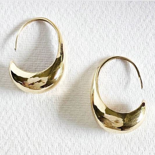 Brass Handcrafted Hoop Earrings