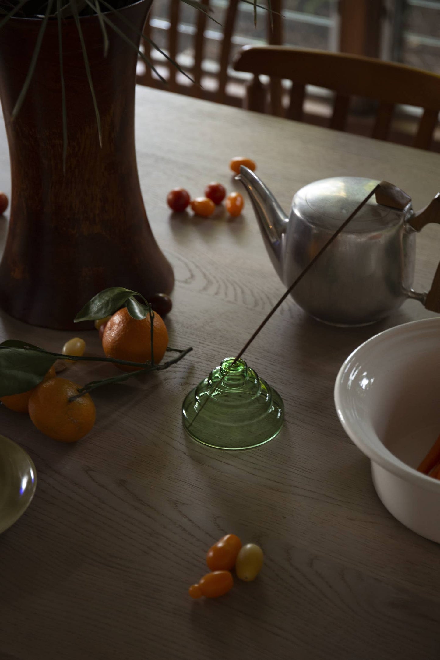 Glass Meso Incense Holder - Verde