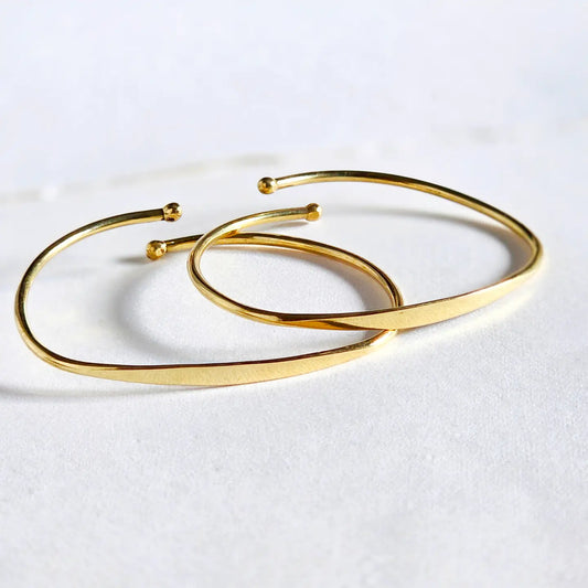 Brass Delicate Simple Band Cuff Bracelet Adjustable