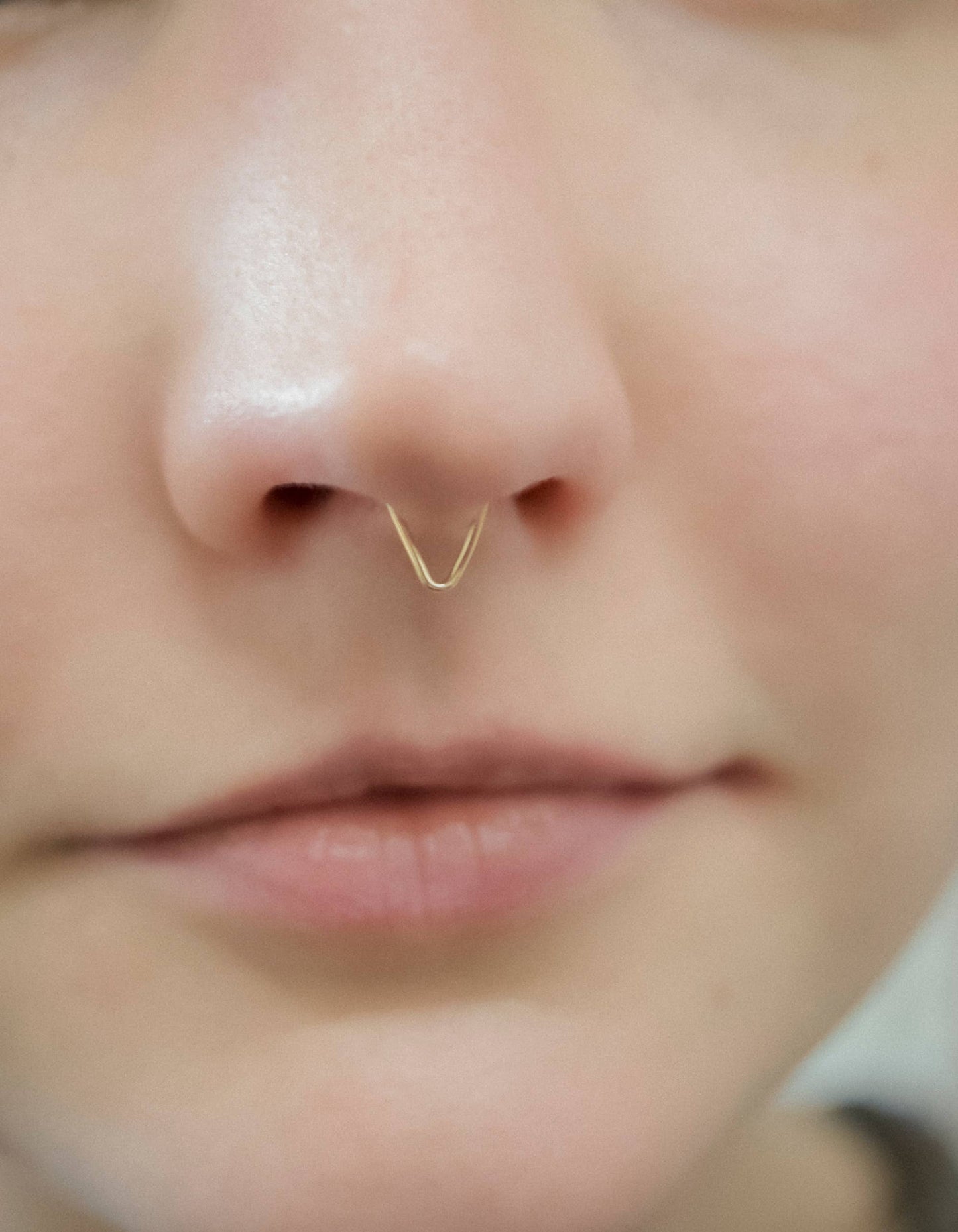Triangle Huggie Hoop, Solid 14K Gold