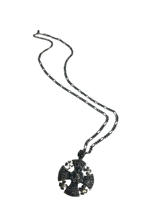 Jerusalem/ Crusaders Cross Sterling Necklace
