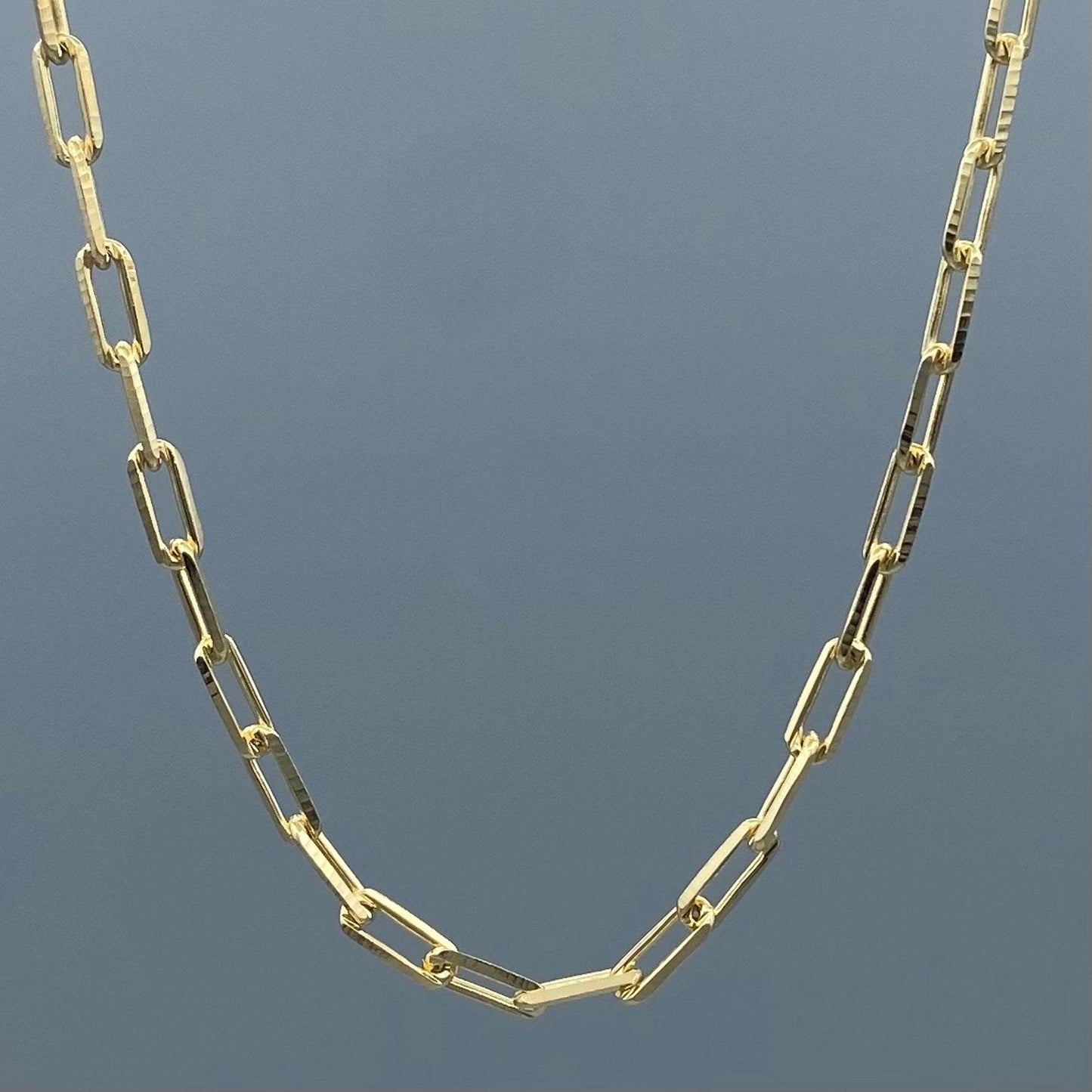 3.5mm Gold-filled Paperclip Chain