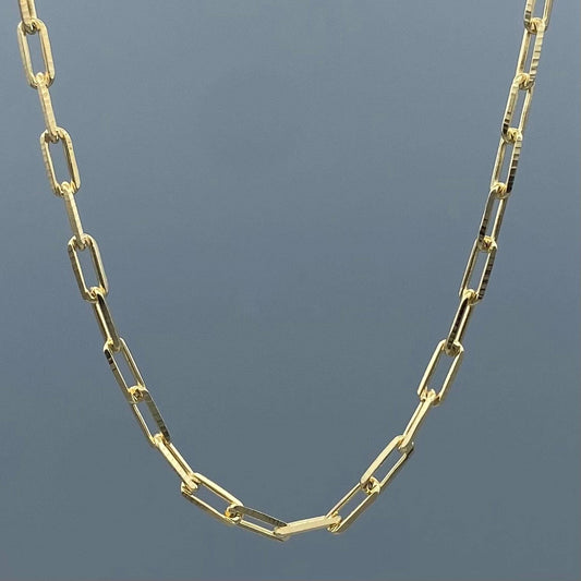 3.5mm Gold-filled Paperclip Chain