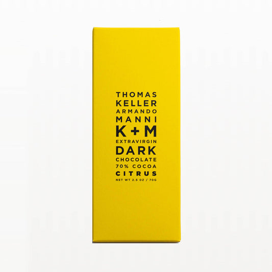 K+M Extravirgin 70% Dark Citrus, 2.5oz