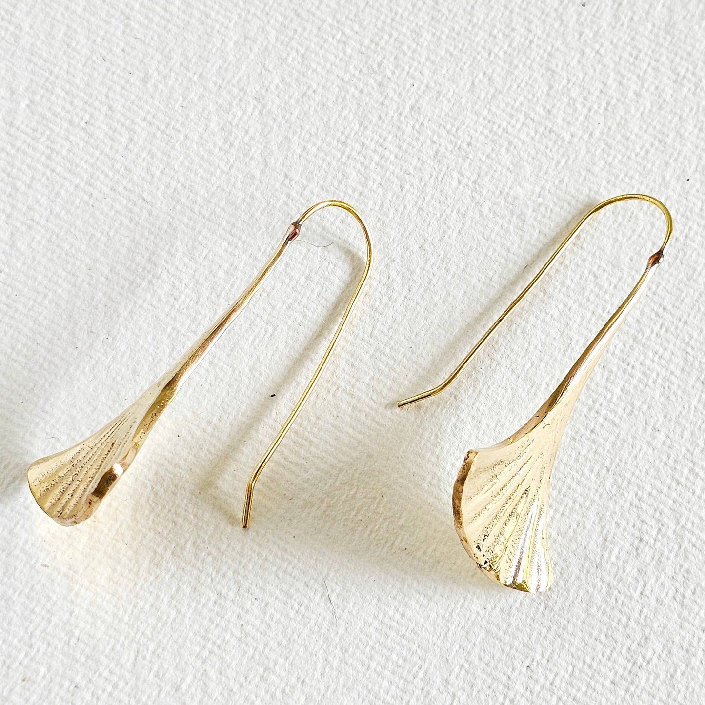 Brass Handmade Drop Flair Earrings