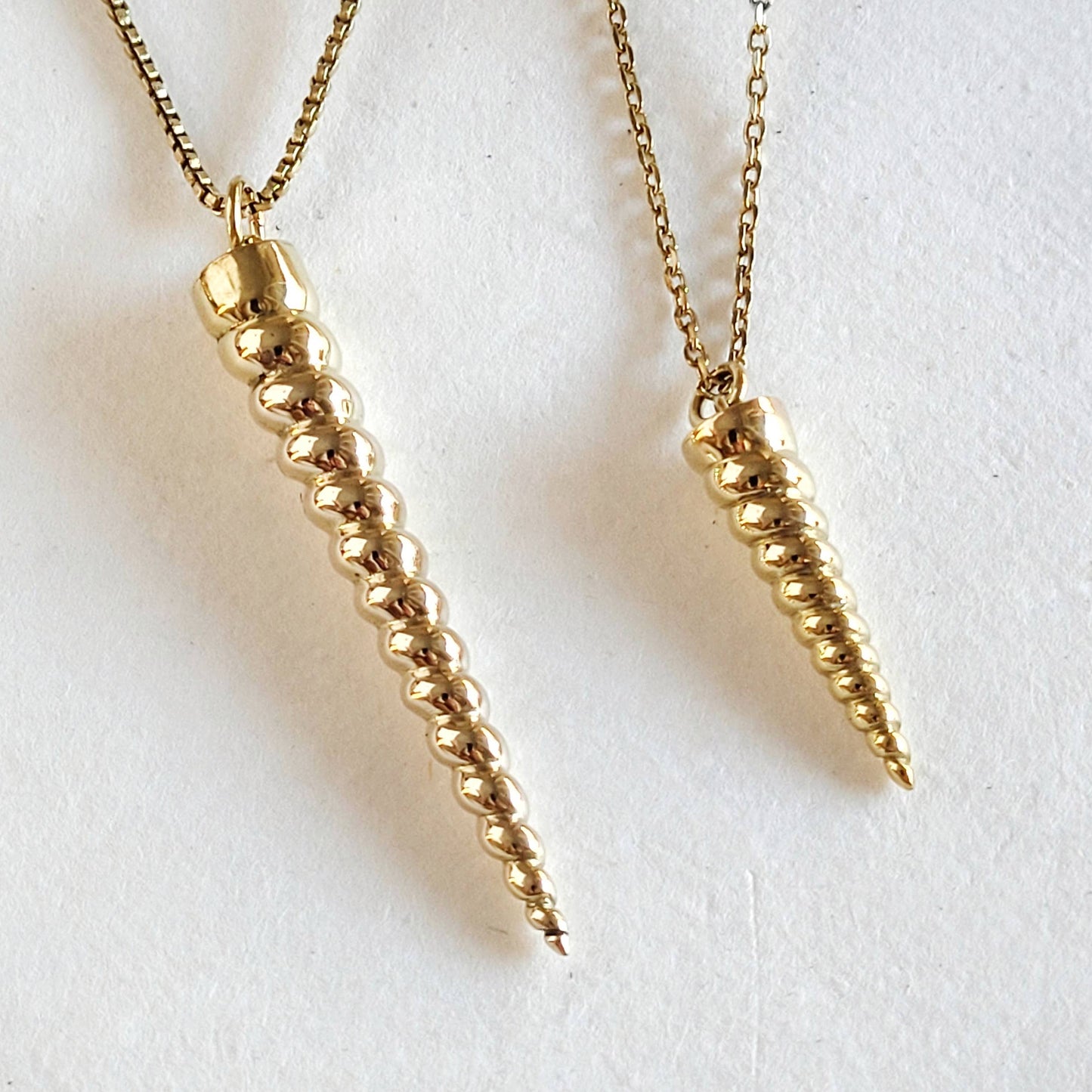 Unicorn Horn Twist Pendant Chain Necklace