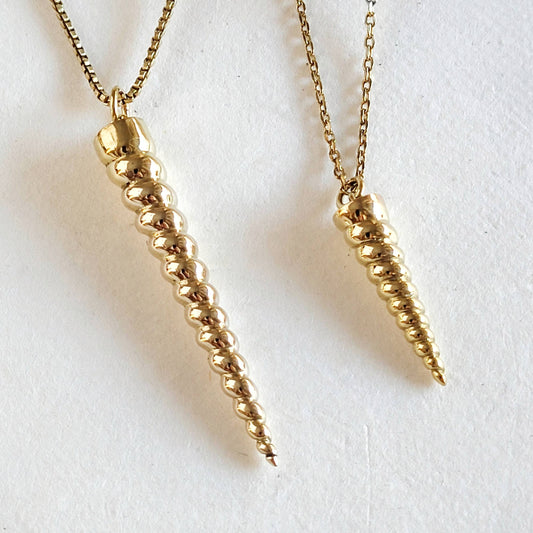 Unicorn Horn Twist Pendant Chain Necklace