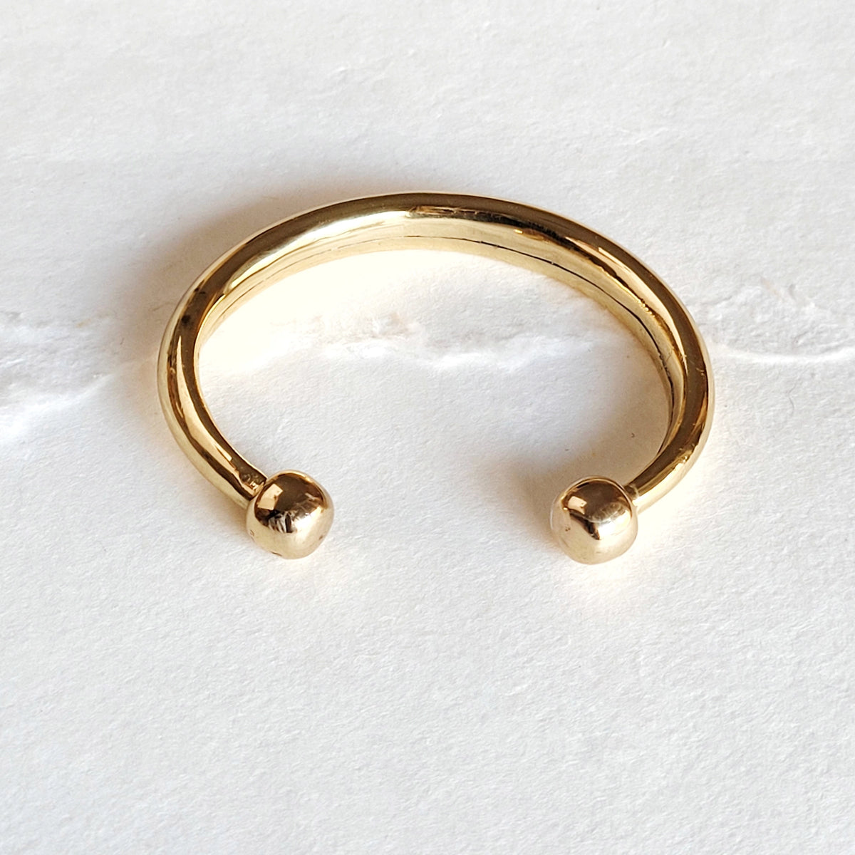 Solid Brass Modern Tuareg Style African Cuff Bangle Bracelet
