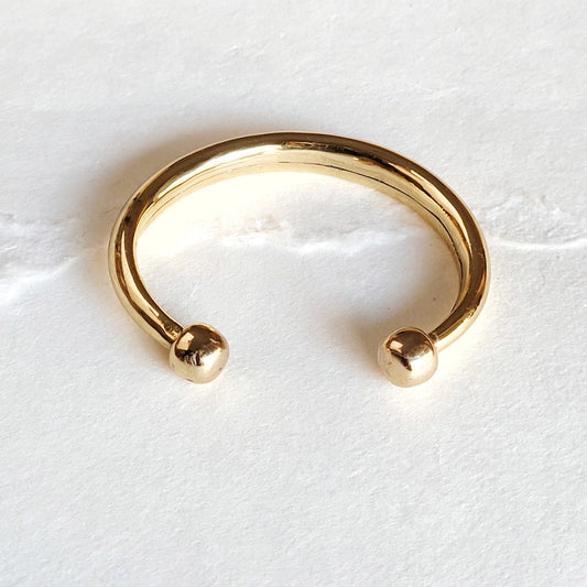 Solid Brass Modern Tuareg Style African Cuff Bangle Bracelet
