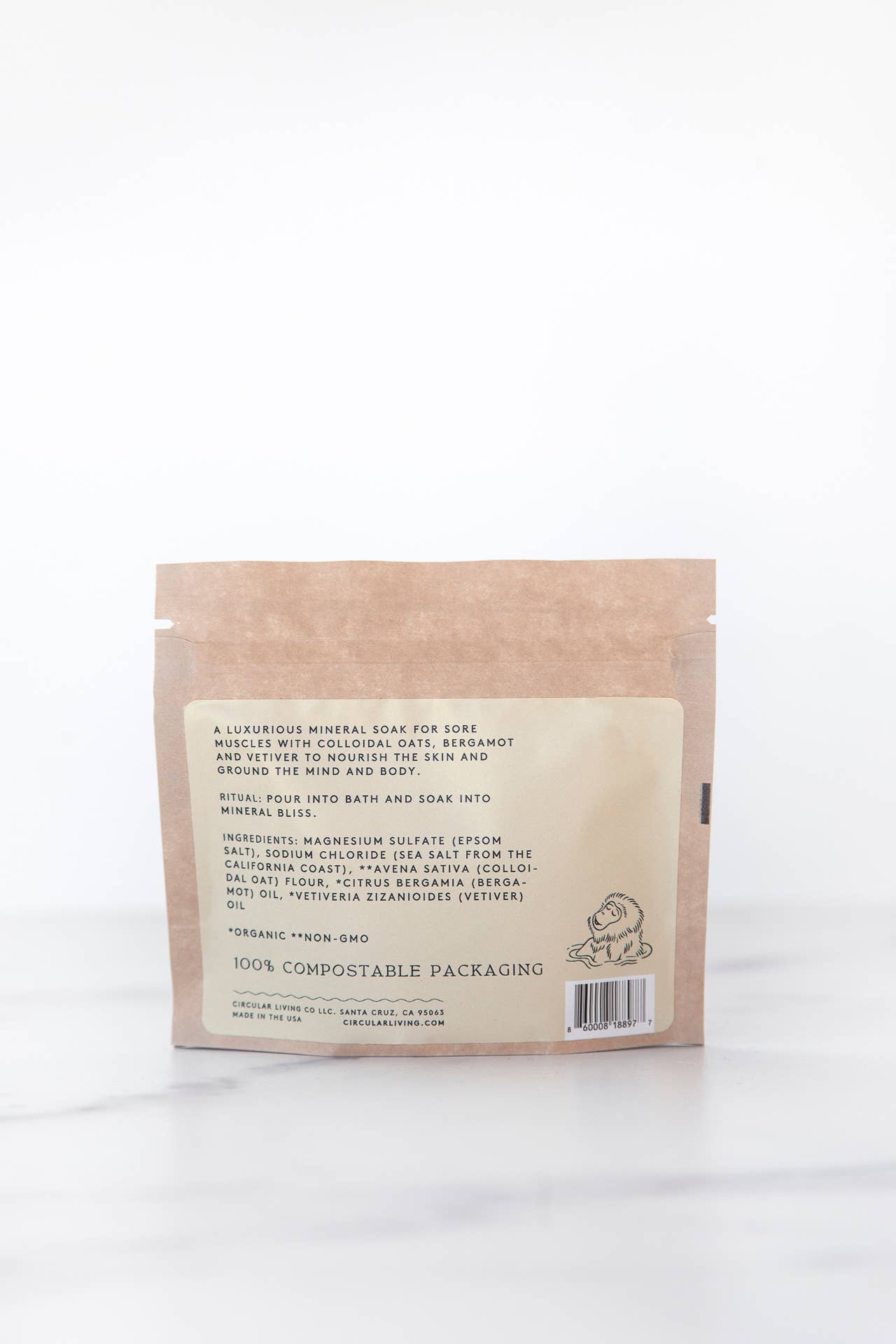 Mineral Bath Soak Sachet, Vetiver & Bergamot