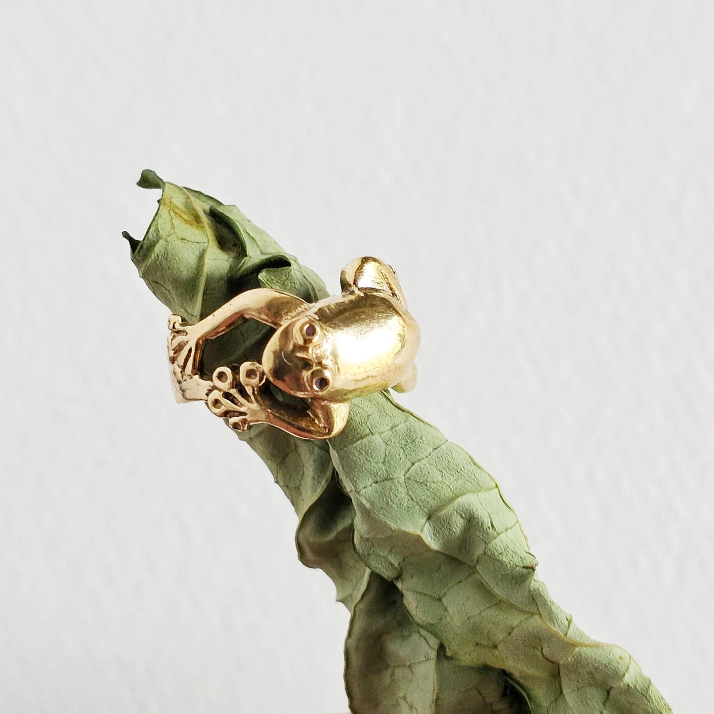 Brass Adjustable Frog Ring