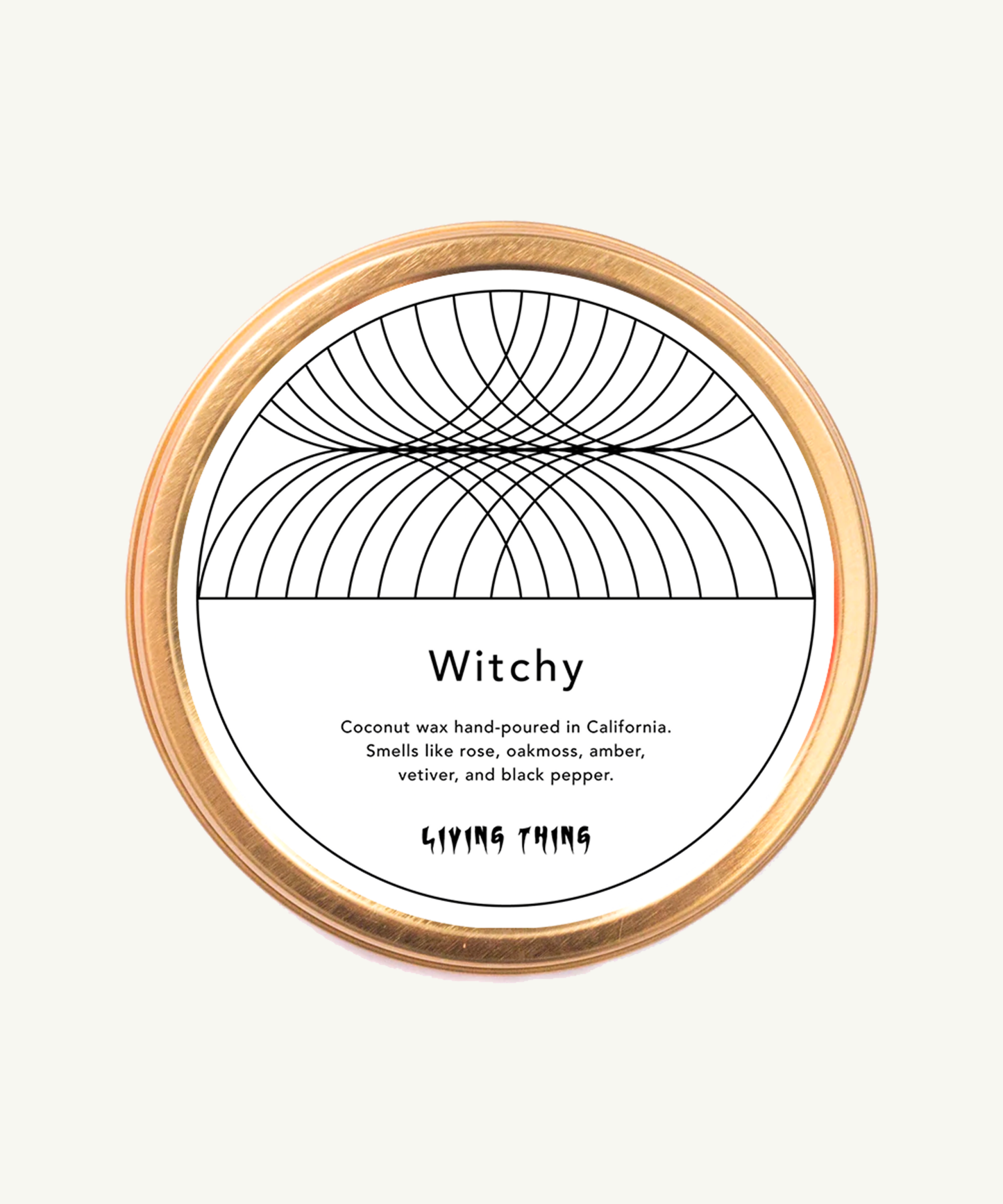 Witchy Candle Travel Tin: Amber, Oakmoss + Rose