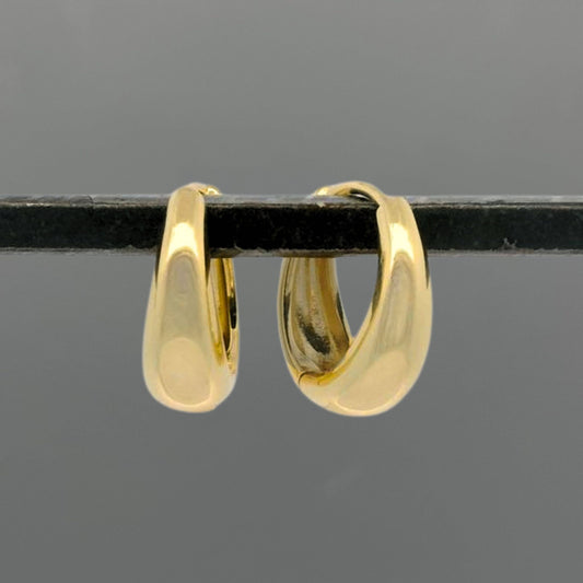 Gold Medium Tapered Clicker Hoops