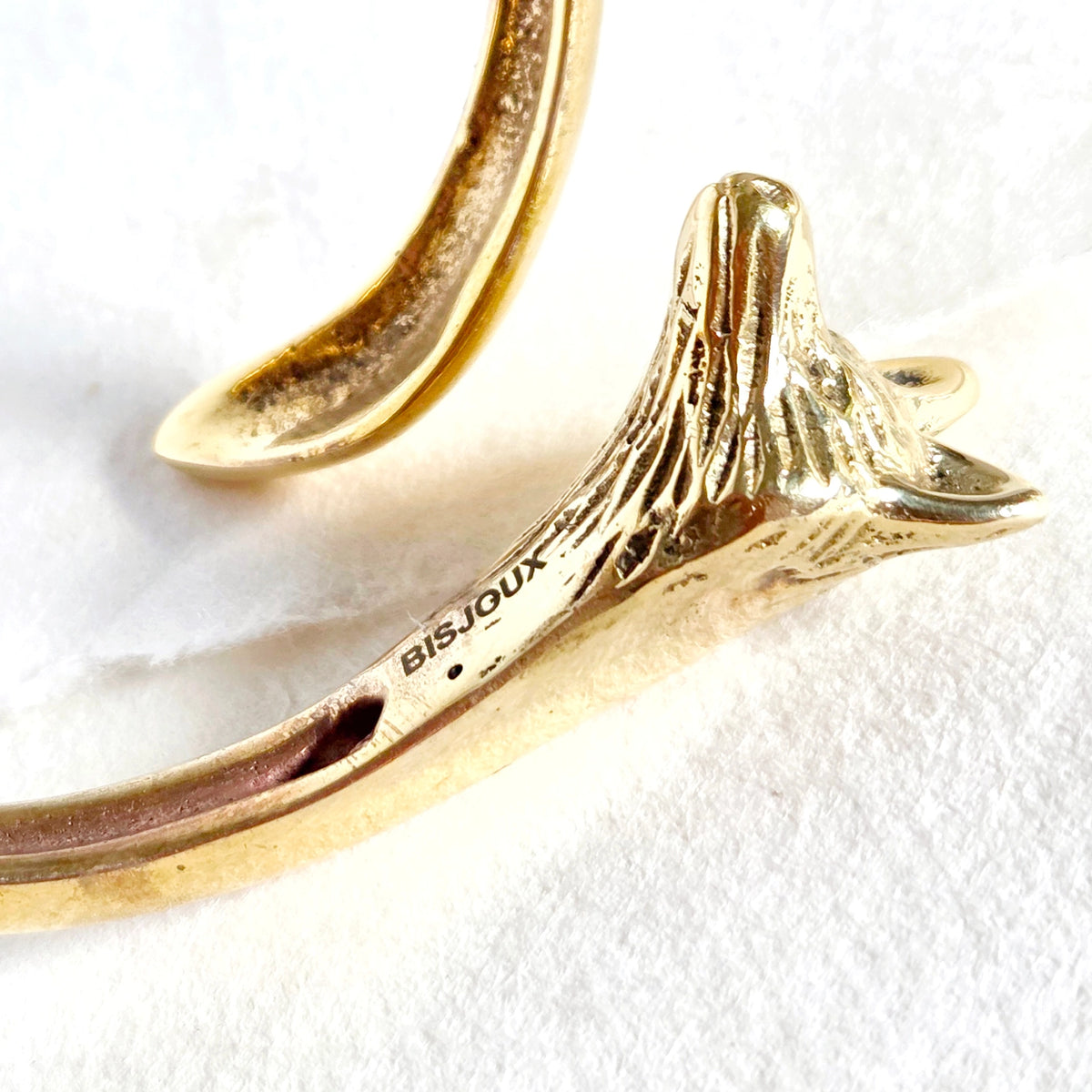 Brass Wolf Fox Dog Animal Cuff Bracelet Cuff