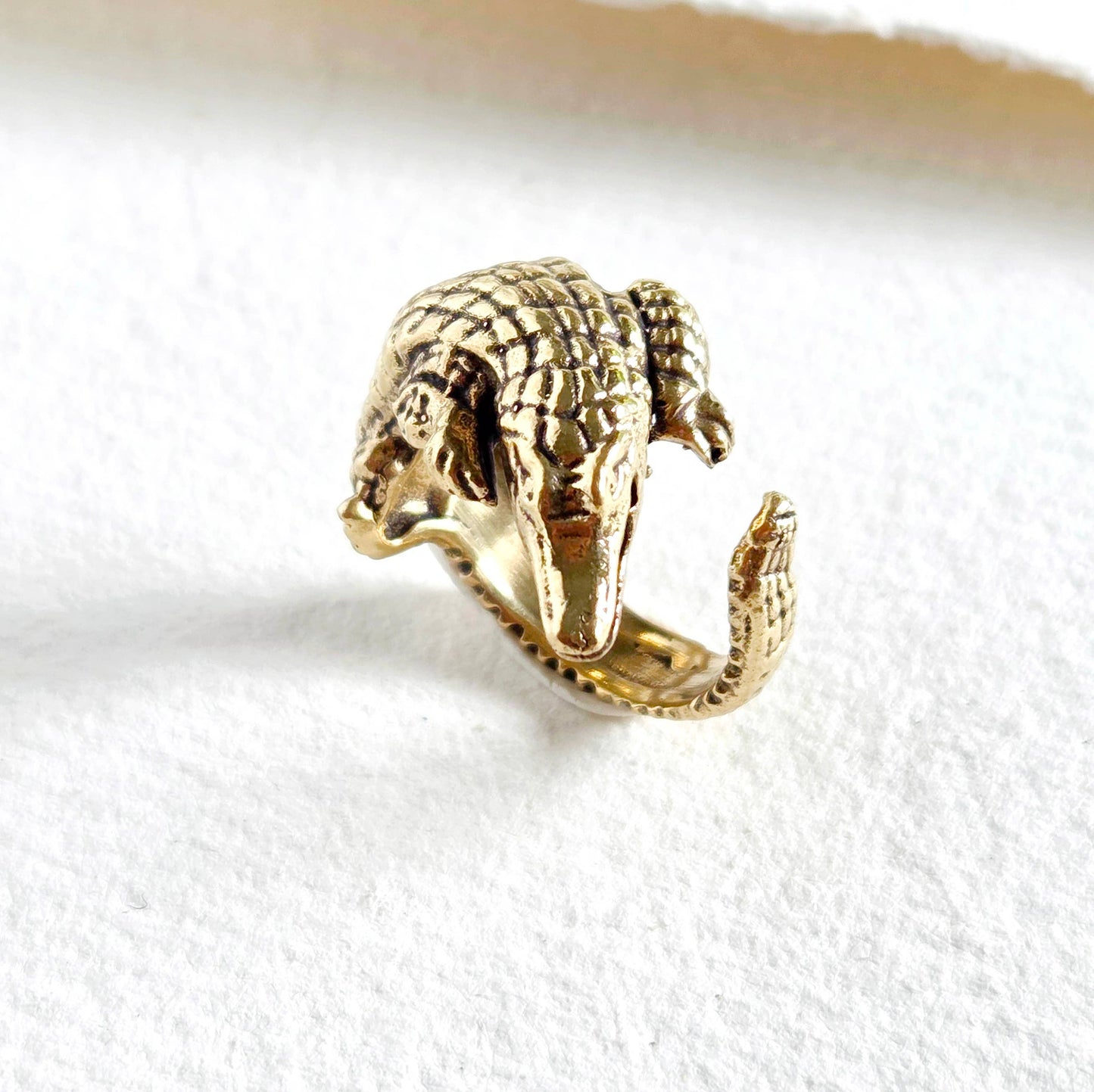 Brass Alligator Ring