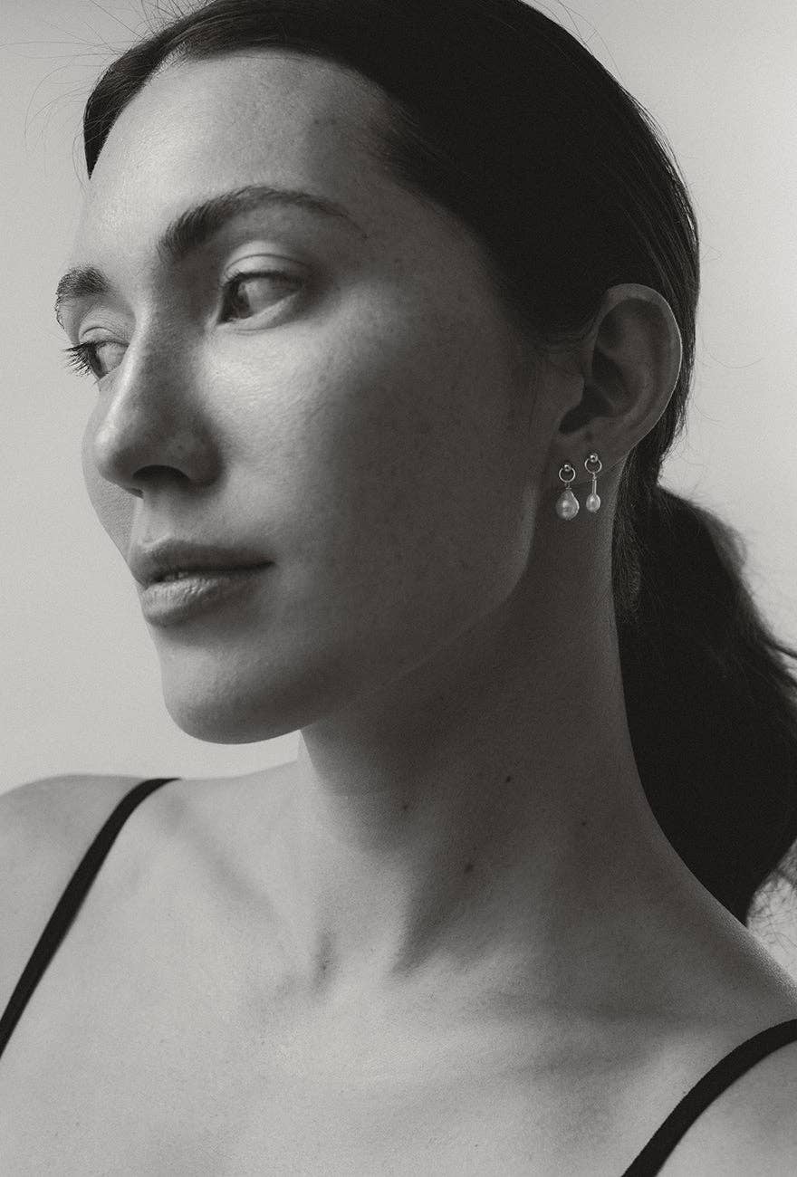 Relier Pearl Studs Sterling Silver