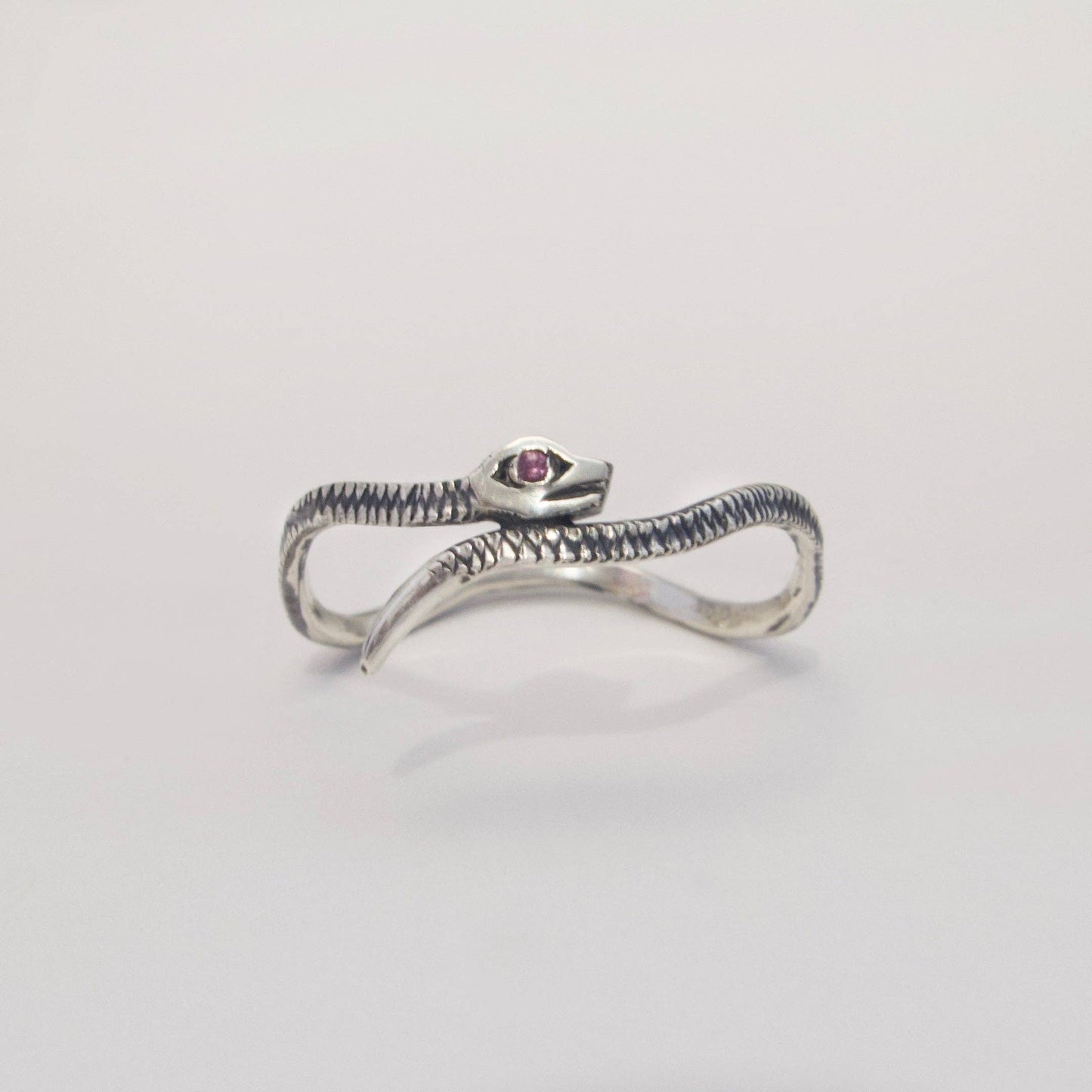 Pink Sapphire Viper Ring
