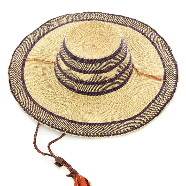 Ghanaian Straw Sun Hat - Assorted Colors and Designs