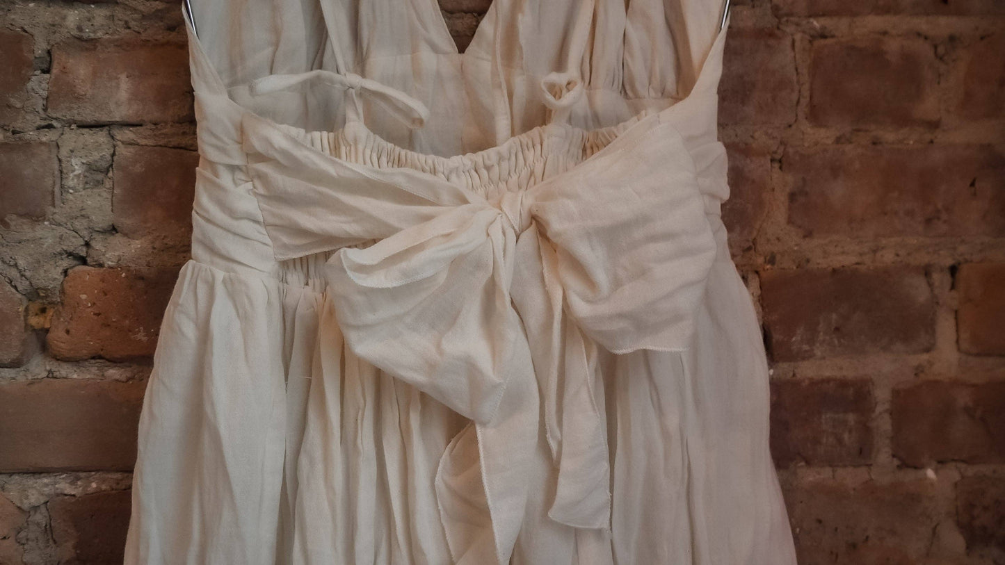 Muslin Cotton Maxi Empire Waist Dress
