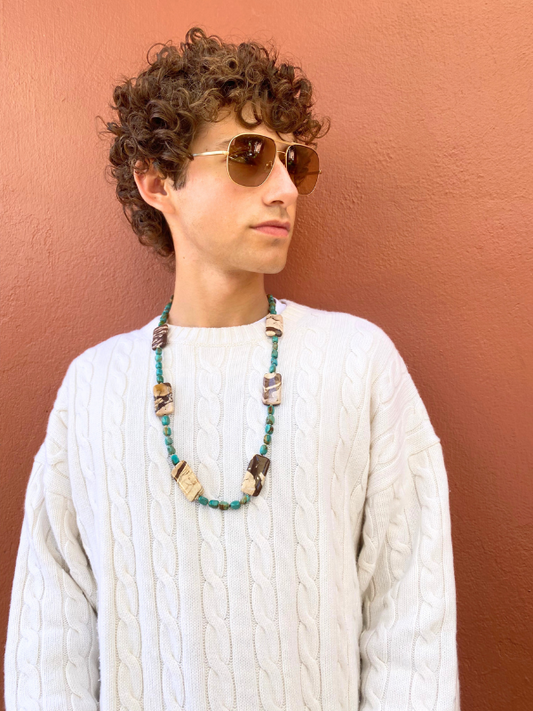 Desert Jasper and Turquoise Necklace