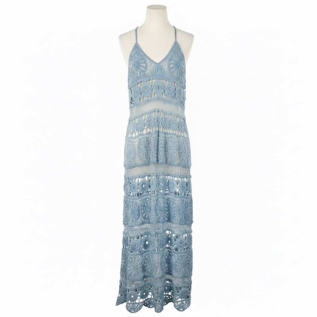 Lace Light Indigo Dress