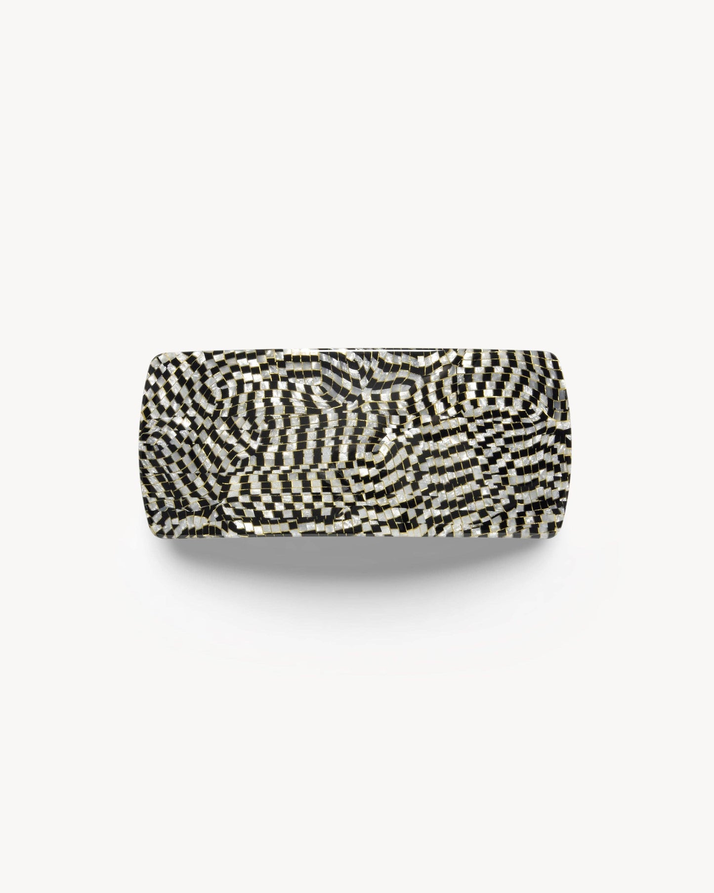 Jumbo Box Barrette in Perle Noir