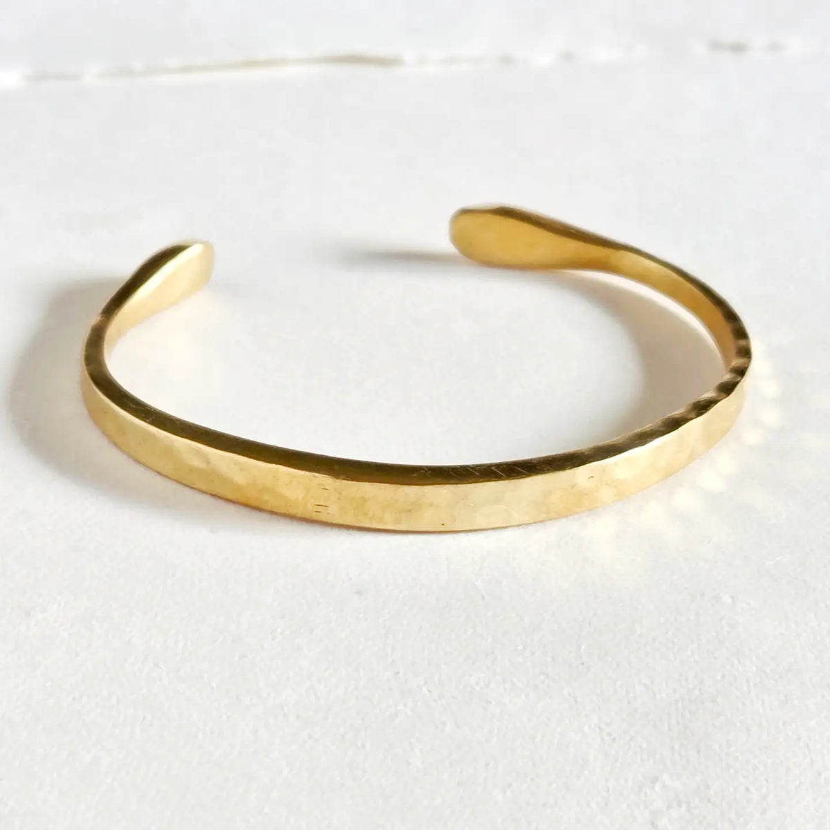 Brass Hammered Tuareg Band Cuff Bracelet Bangle - Small