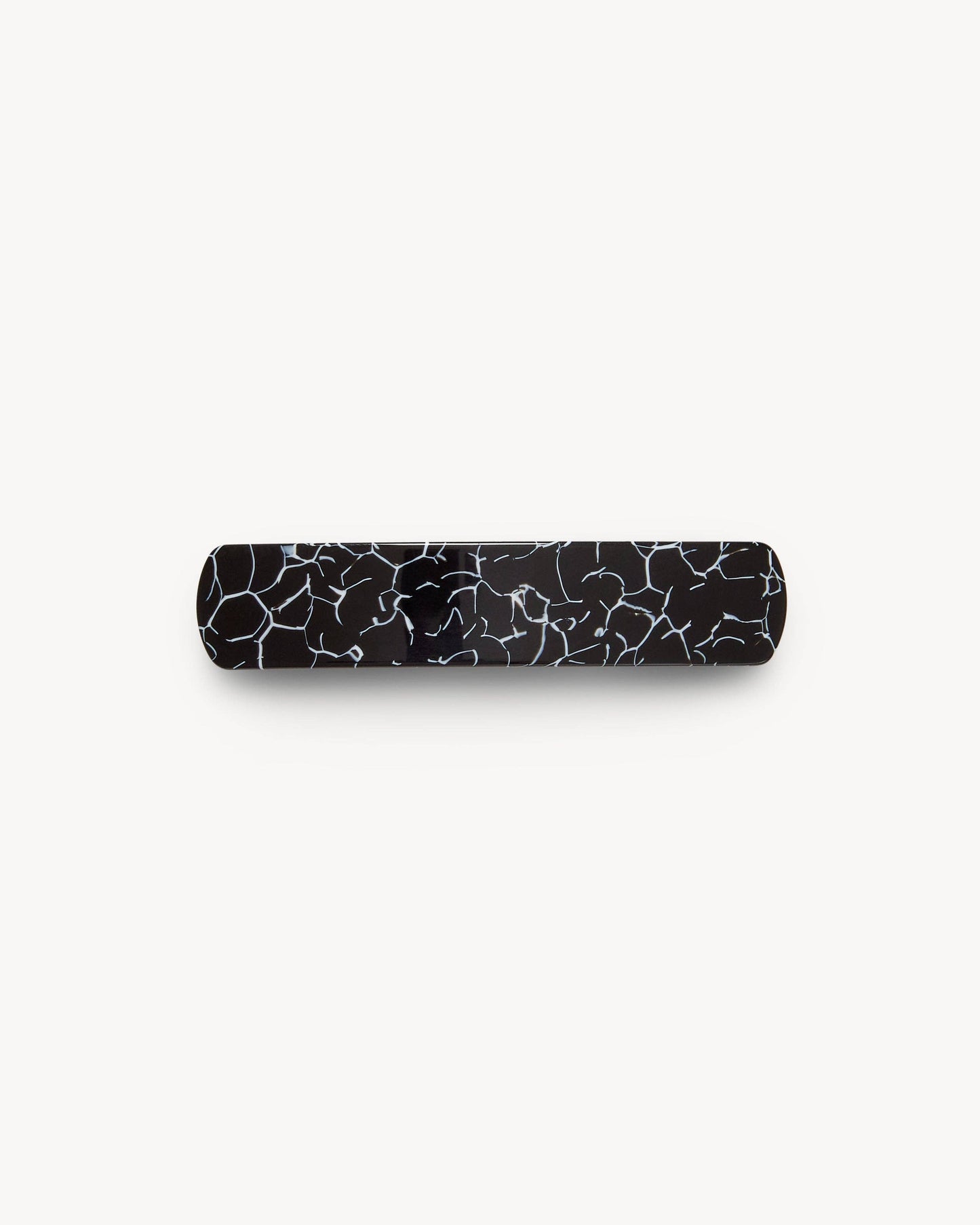 No. 3 Heirloom Barrette in Black Marble