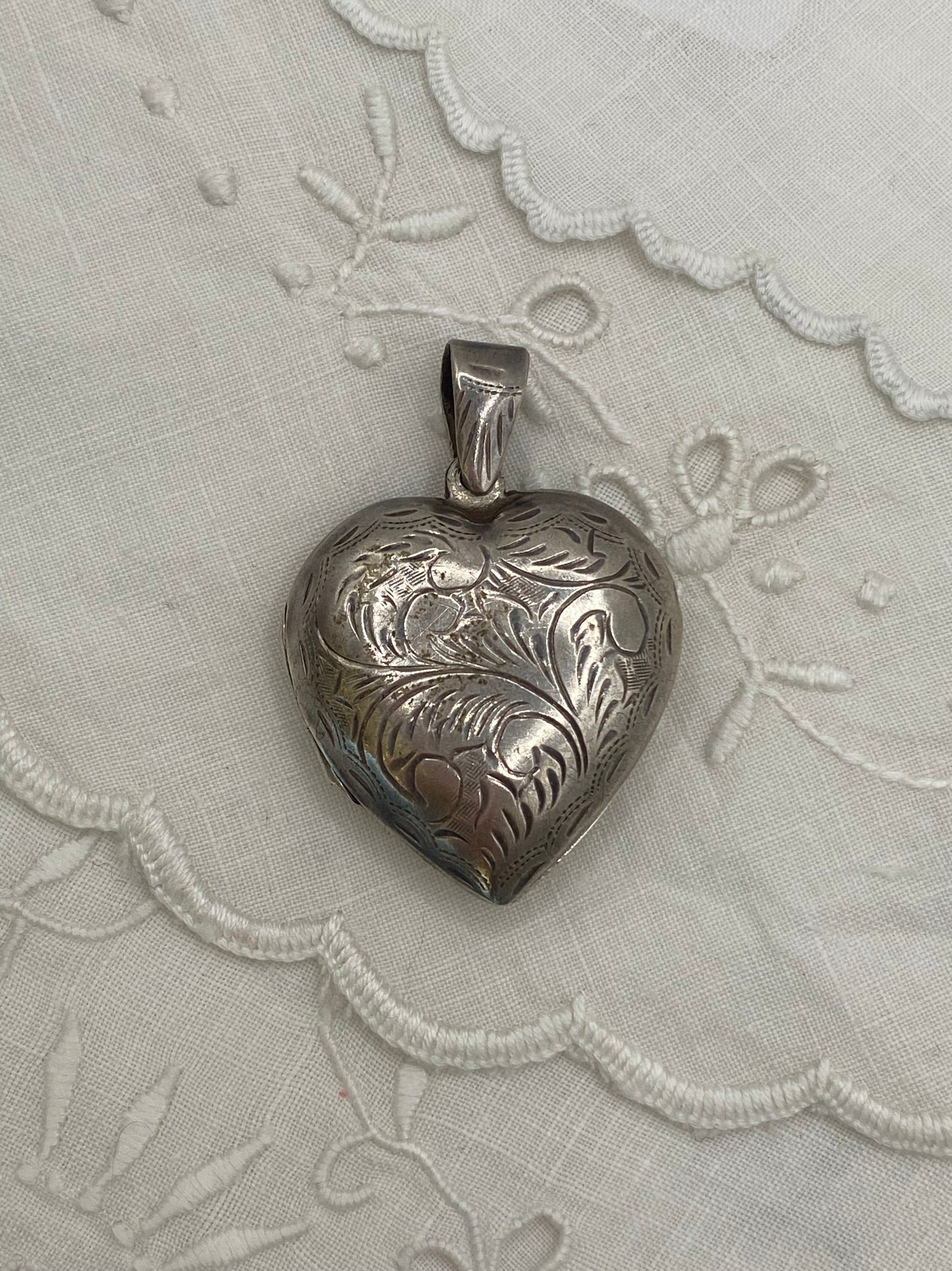 Large Puffy Sterling Heart Charms