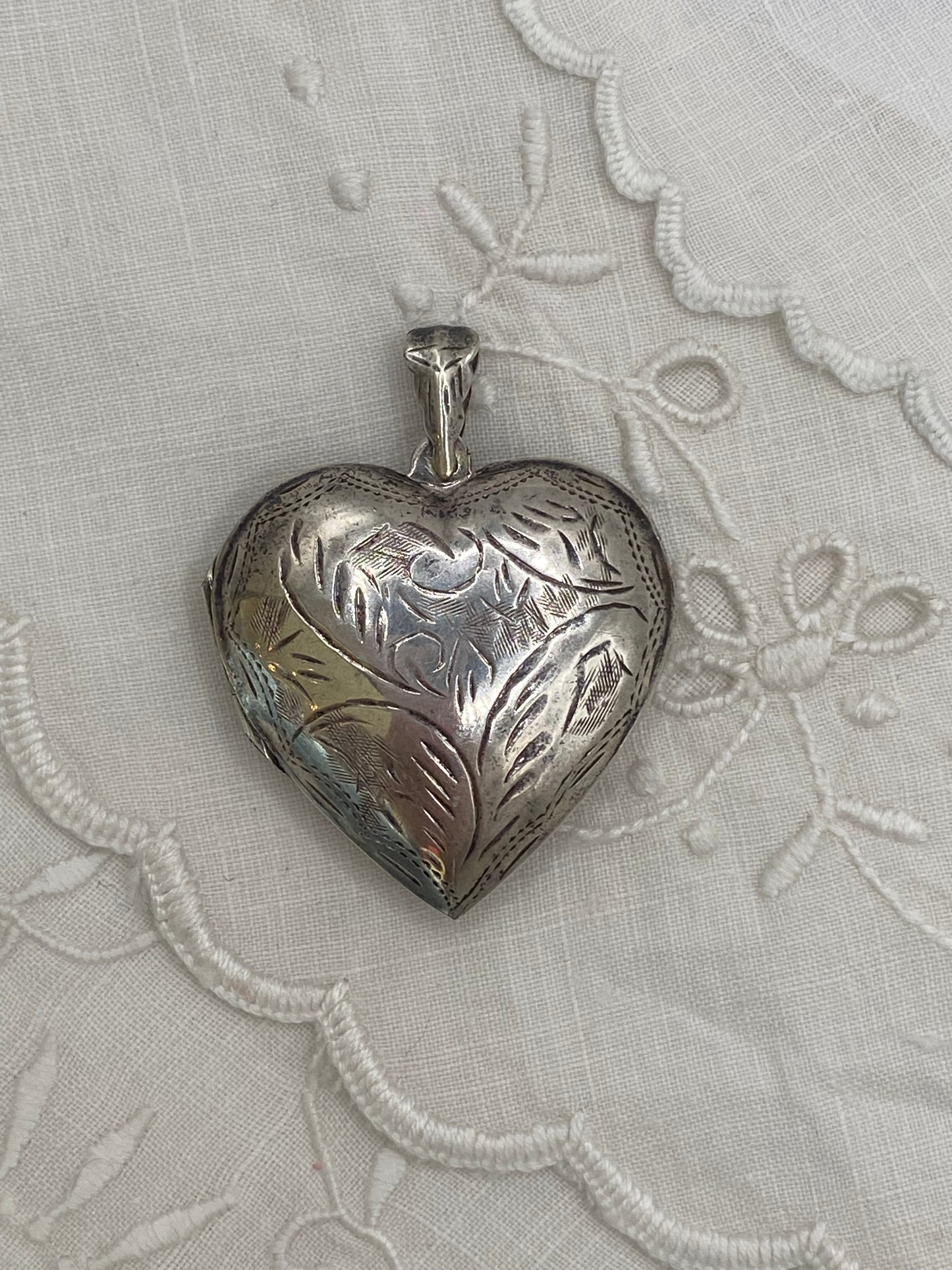 Large Puffy Sterling Heart Charms